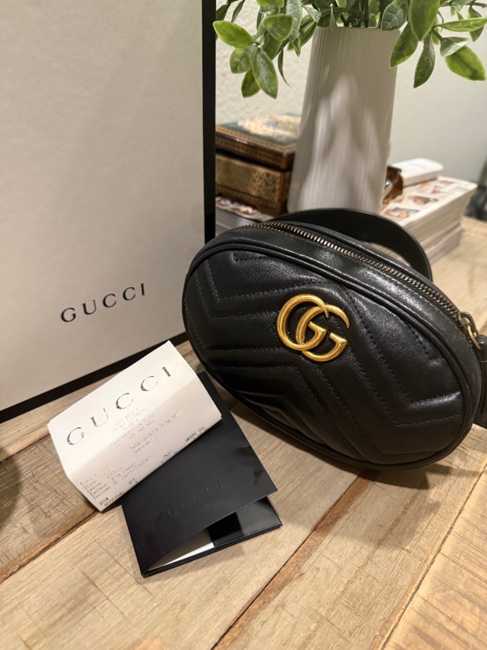 Gucci Marmont Waist Bag with original receipt and box!